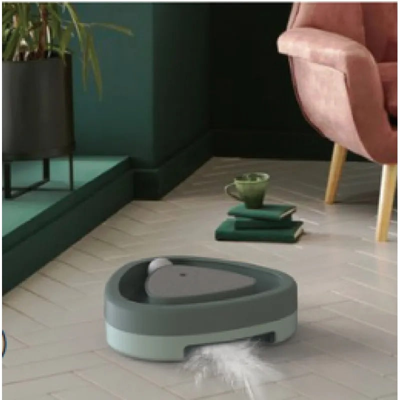 Smart Triangle Turntable Cat Toy with Scratcher | Electric Self-Play Toy for Indoor Cats