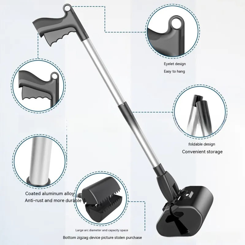 Compact Dog Waste Collector | Portable One-Clamp Poop Pickup Tool