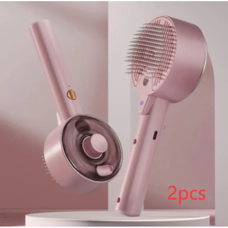 Pet Steam Grooming Brush | Self-Cleaning Hair Remover for Cats & Dogs