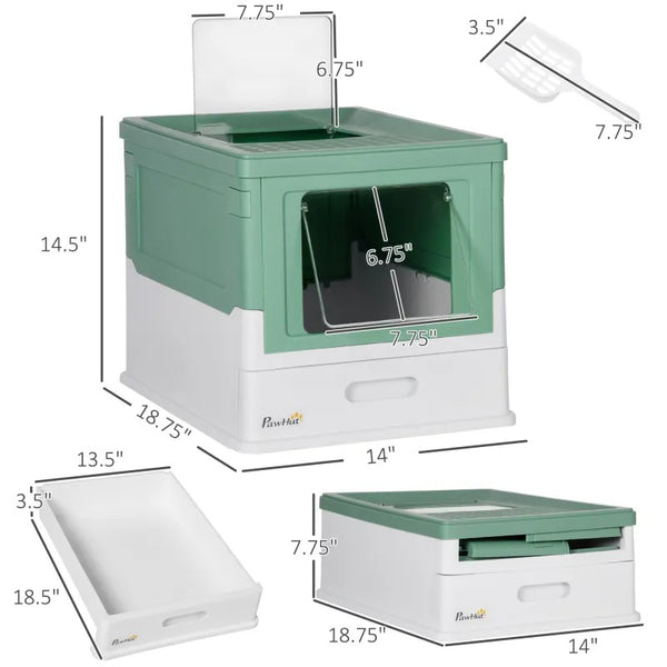 Petwagora QuietCove™ Fully Enclosed Cat Litter Box