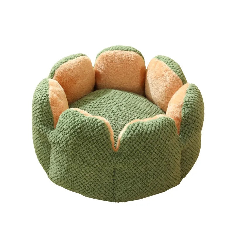 Cactus Petal Pet Nest | Soft & Warm Calming Bed for Cats & Small Dogs