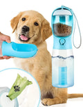 Portable Dog Cat Water Bottle with Storage Food and Water Container for Puppy Pets dogs Feeder Bowl Outdoor Travel Pet s