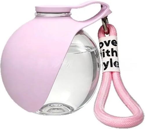 2-in-1 Portable Dog Water Bottle with Bowl, 10oz Stainless Steel Travel Pet Water Dispenser, No-Spill Leak-Proof Design with Silicone Bowl, Perfect for Walking, Hiking, and Travel
